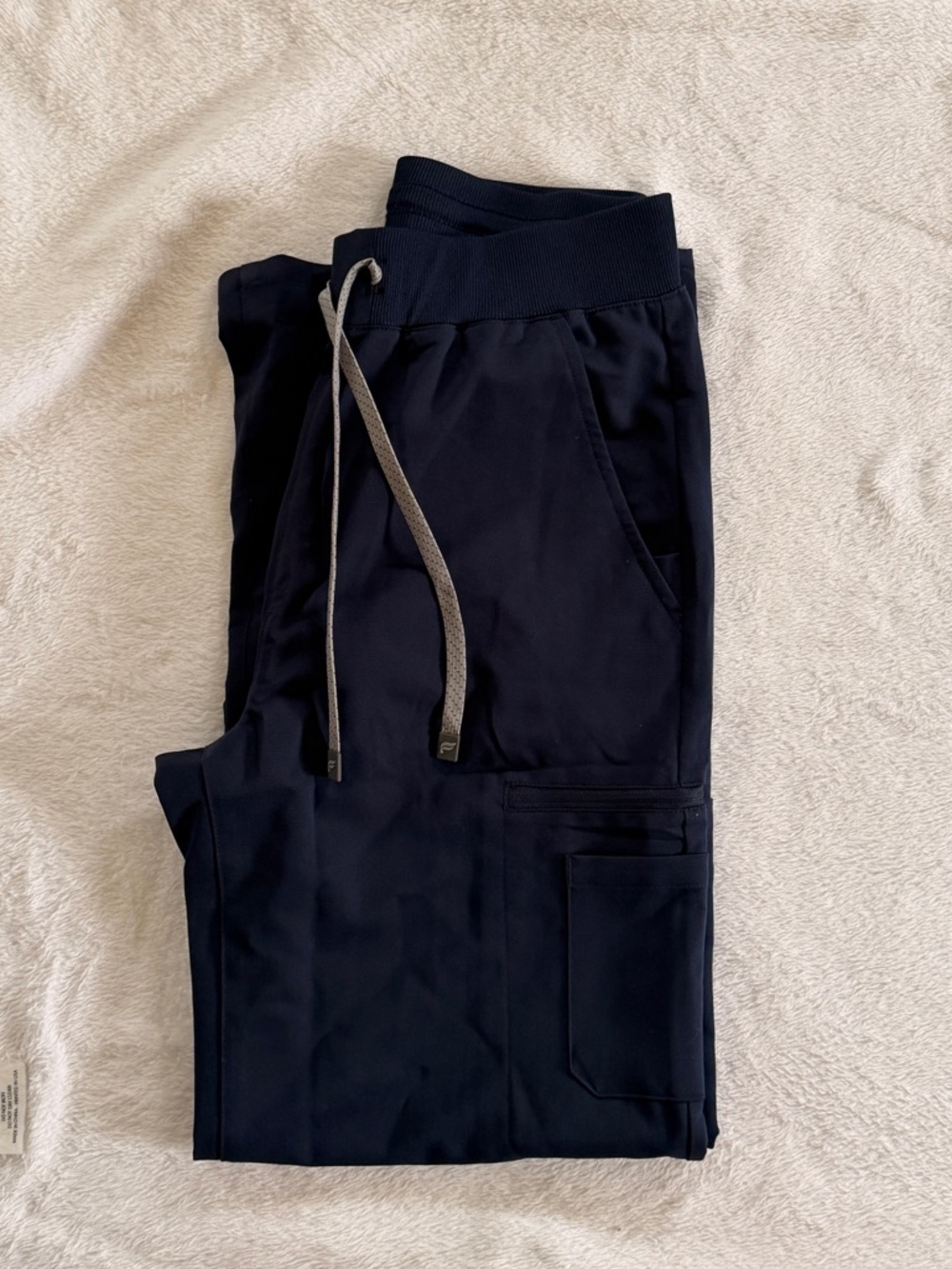 Fabletics high waisted wide leg scrub pants in Navy